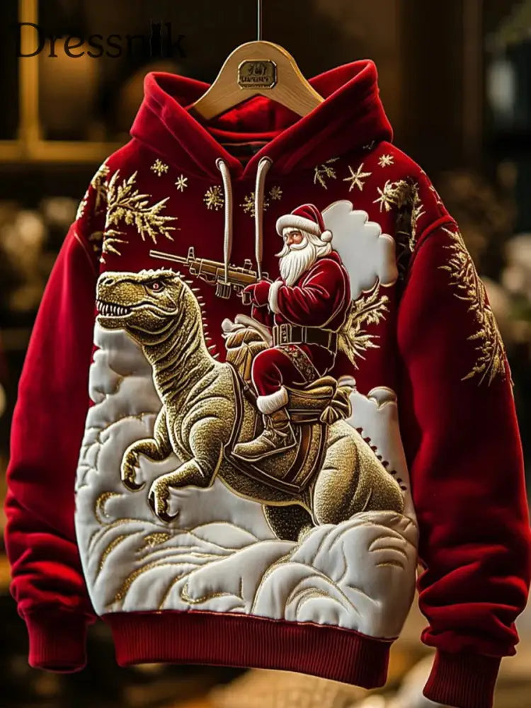 Herren Weihnachts weihnachts mann Print Casual Hoodie Rot / S