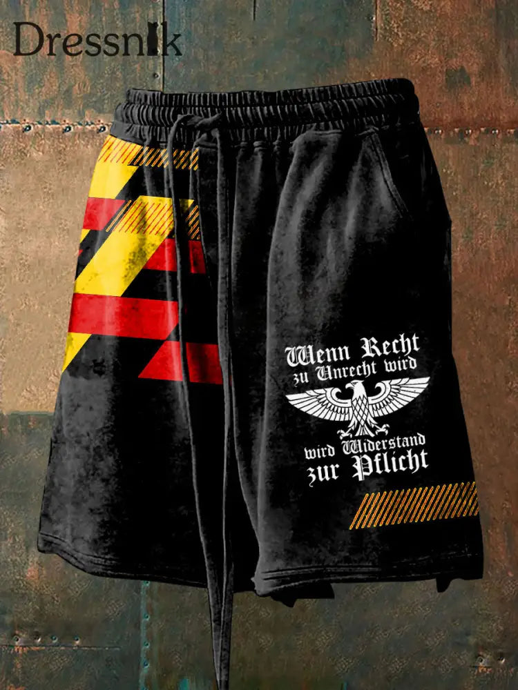 Herren Wenn Recht zu Unrecht wird Shorts B / S