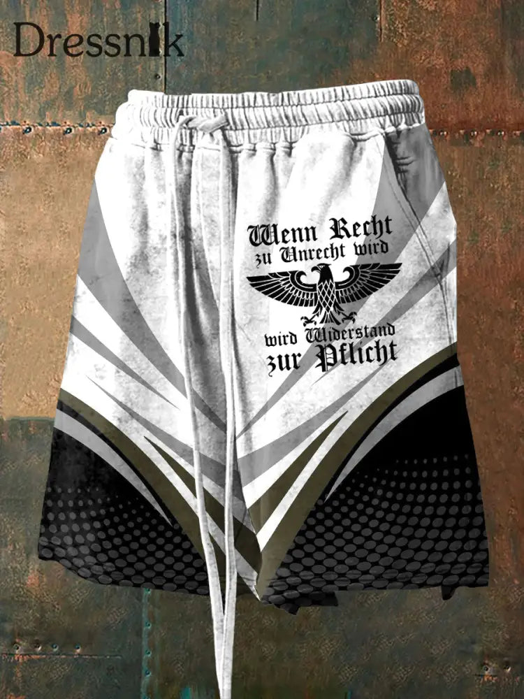 Herren Wenn Recht zu Unrecht wird Shorts B / S