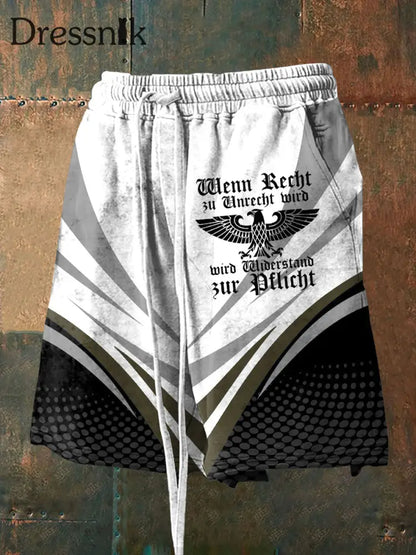 Herren Wenn Recht zu Unrecht wird Shorts B / S
