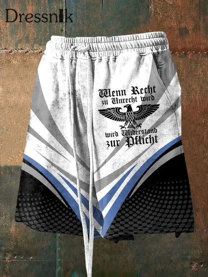 Herren Wenn Recht zu Unrecht wird Shorts C / S