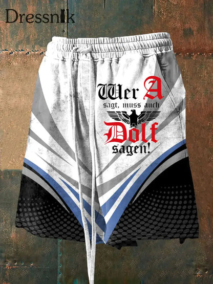 Herren Wer A sagt Muss Auch Dolf Sagen Shorts Blau / S