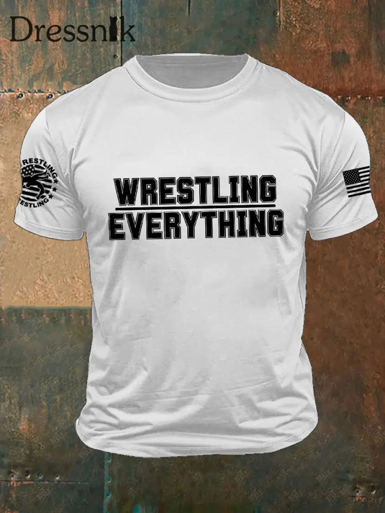 Herren-Wrestling-T-Shirts Weiß / S