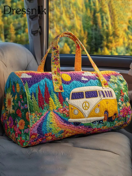 Hippie-Print-Einkaufstasche mit großer Kapazität als bild / EINS