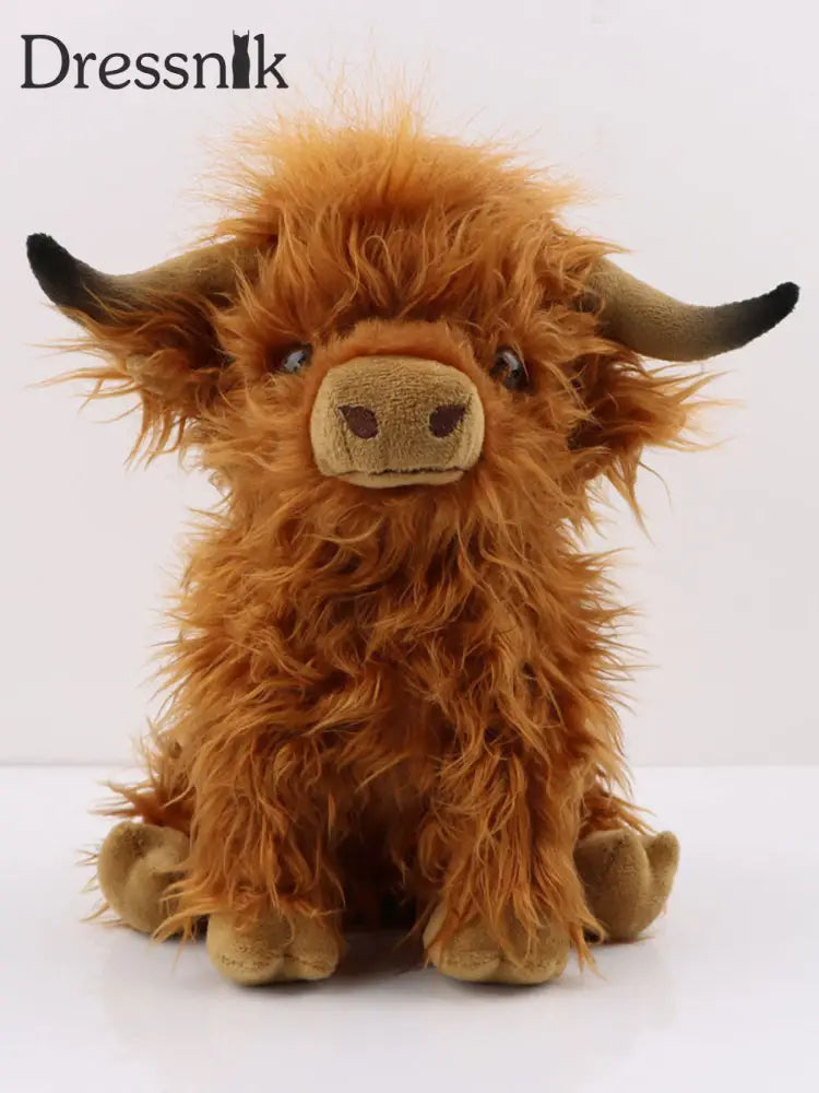 Hochland-Kuh-Plüsch-Simulation Langhaarige Kuh-Puppe Braun / EINS