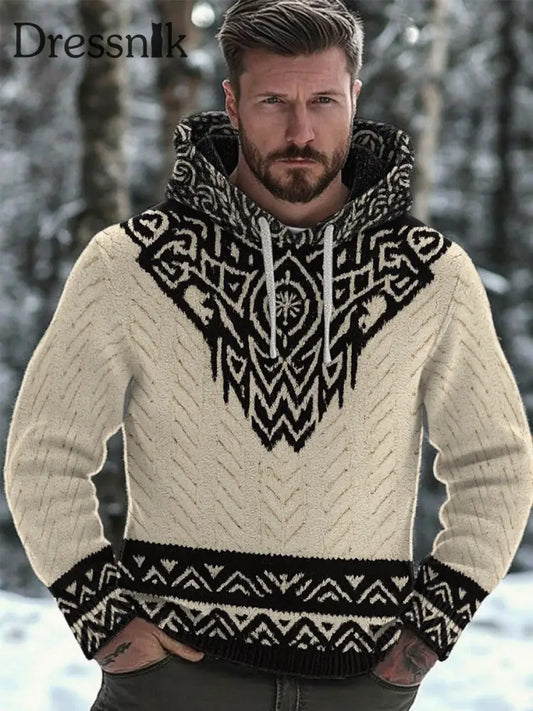 Kapuzen pullover für Herren Viking Aprikose / S
