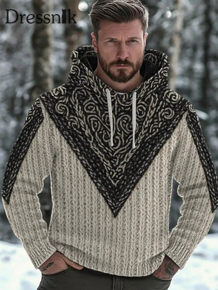 Kapuzen pullover für Herren Viking Aprikose / S