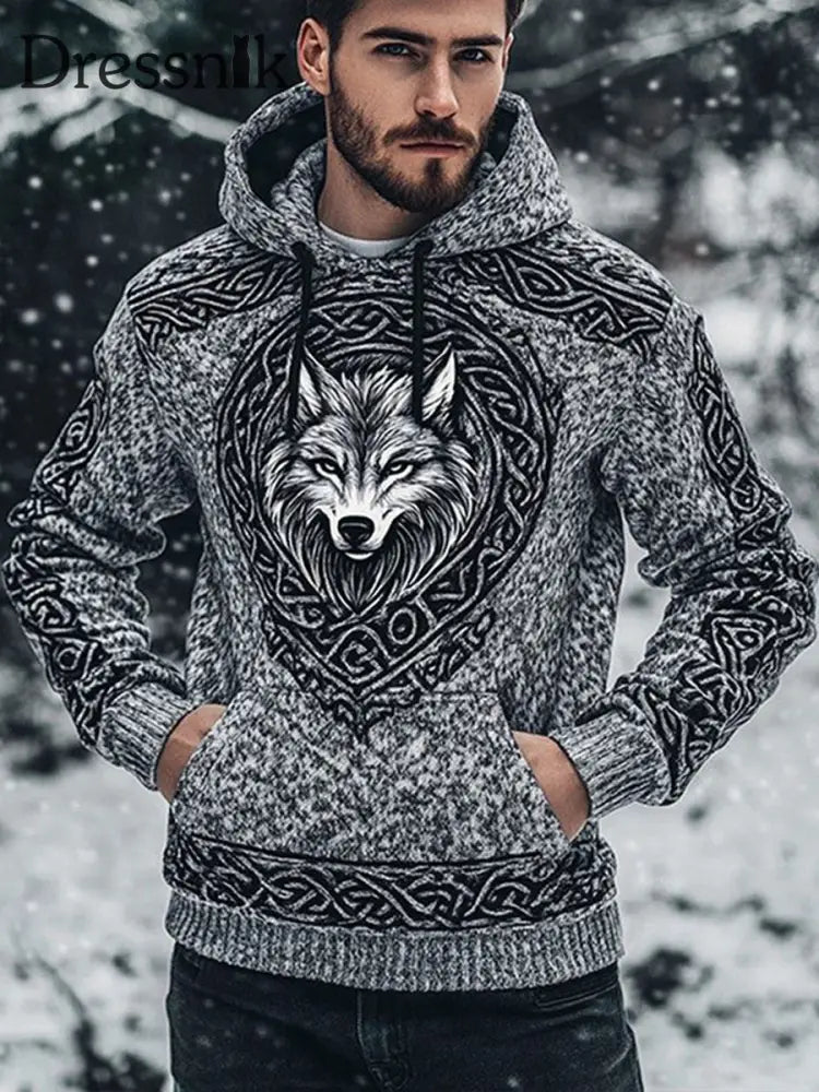 Kapuzen pullover für Herren Viking Grau / S