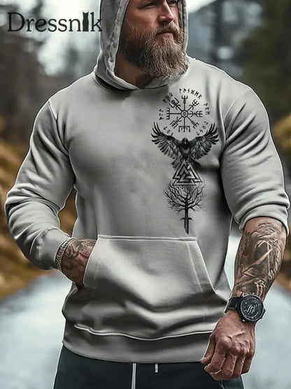 Kapuzen pullover für Herren Viking Hellgrau / S