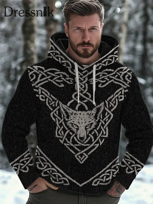 Kapuzen pullover für Herren Viking Schwarz / S