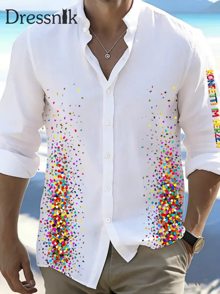 Kölnisch Karneval Print Shirt für Herren Weiß / S