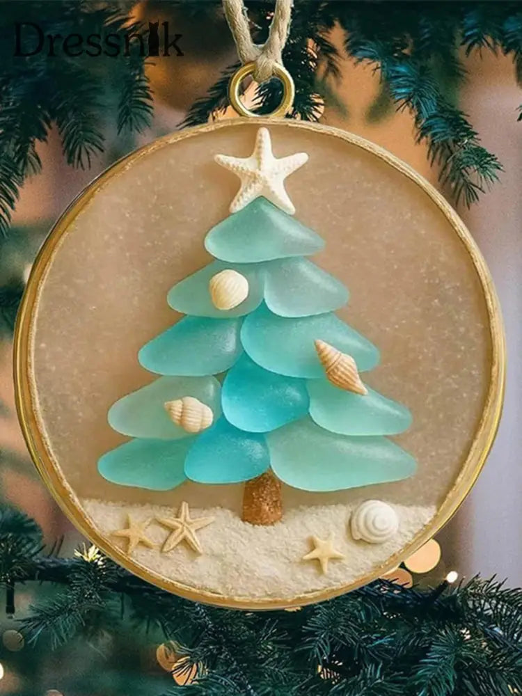 Küsten-Weihnachtsbaum-Ornament als bild / EINS
