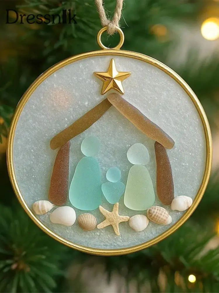 Küsten-Weihnachtsbaum-Ornament als bild / EINS