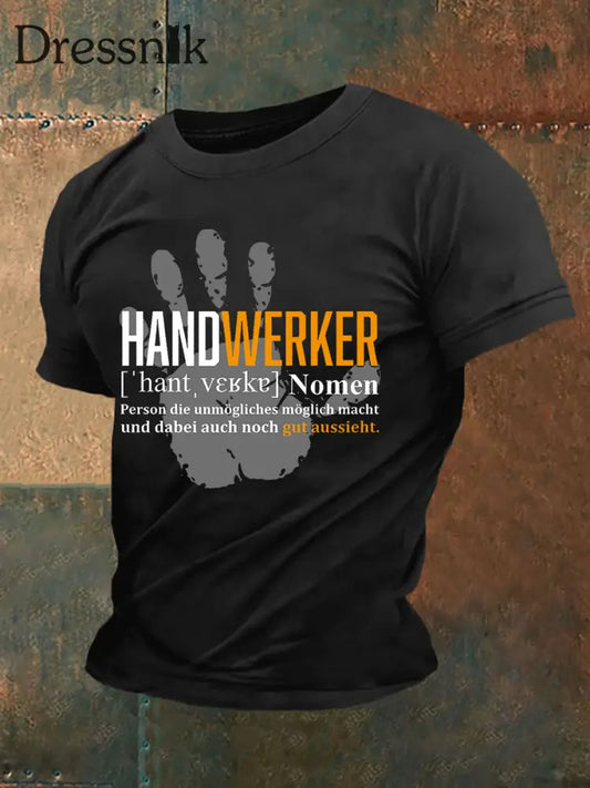 Kurzärmliges Herren-T-Shirt Schwarz / S