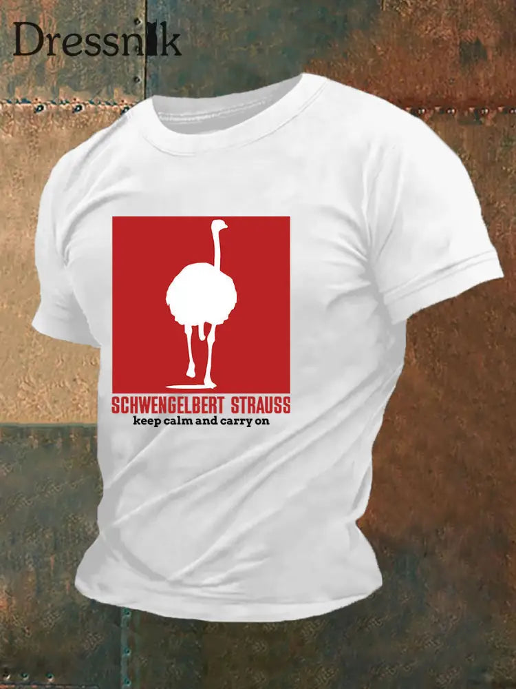 Kurzärmliges T-Shirt für Herren Sch wenge lbert Strauss Weiß / S