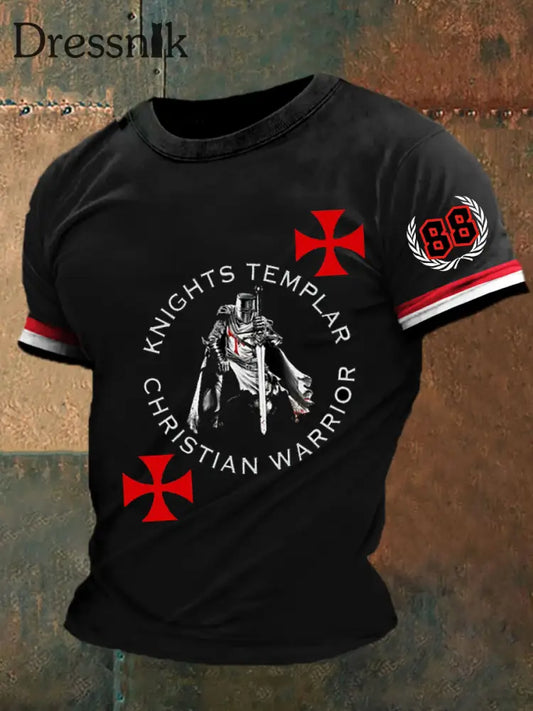 Kurzärmliges T-Shirt mit deutschem Kunstdruck für Männer A / S