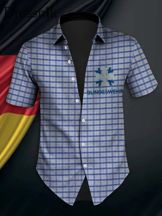Kurzarm hemd Deutschland Print für Männer als bild / S