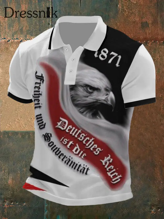Kurzarm-Polos hirt für Herren Deutsches Reich Weiß / S