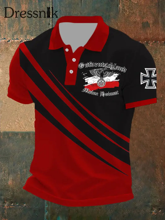 Kurzarm-Polos hirt für Herren Ost deutschland meine Heimat Rot / S