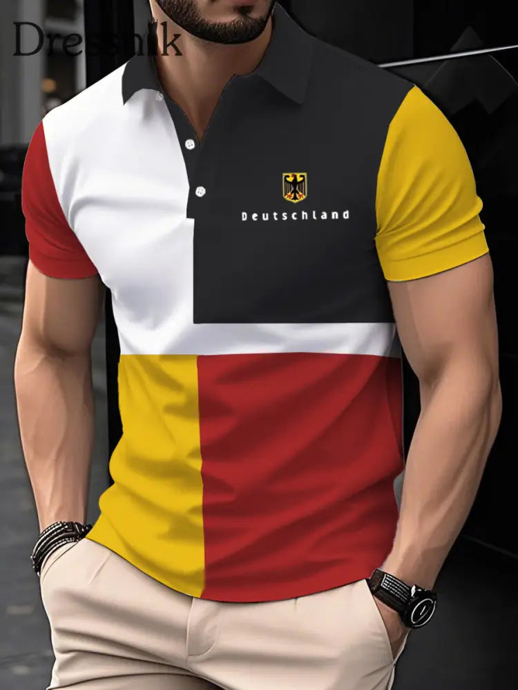 Kurzarm-Polos hirt für Männer Deutschland Design als bild / S