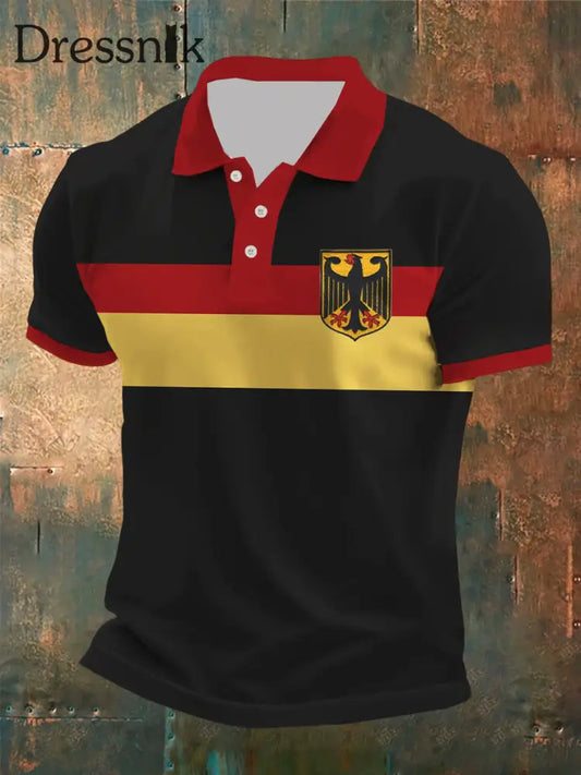 Kurzarm-Polos hirt für Männer Deutschland Design Rot / S
