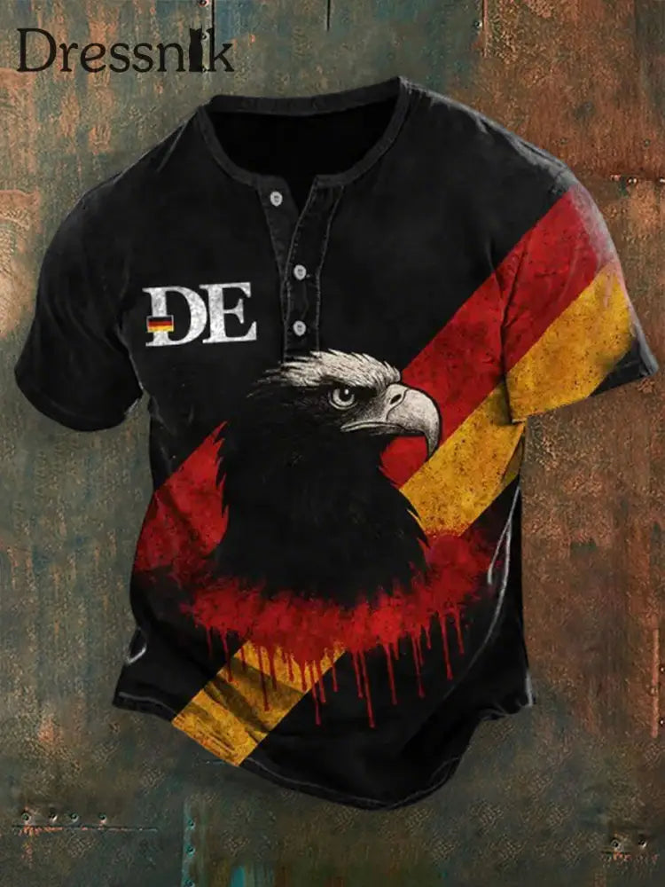 Kurzarm-Polos hirt für Männer Deutschland Design Schwarz / S