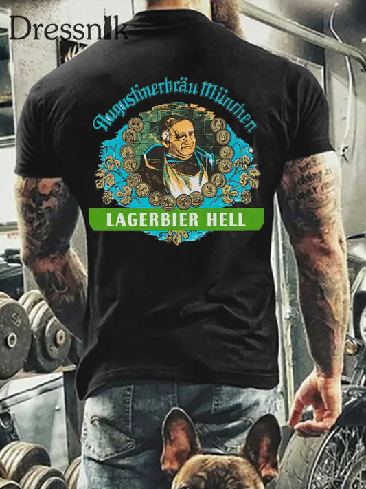Kurzarm-T-Shirt für Herren Augustiner Schwarz / S