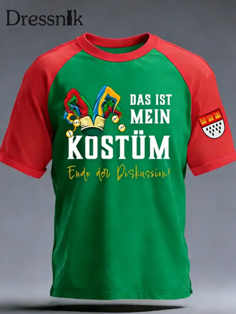 Kurzarm-T-Shirt Kölner Karneval für Herren Grün / S
