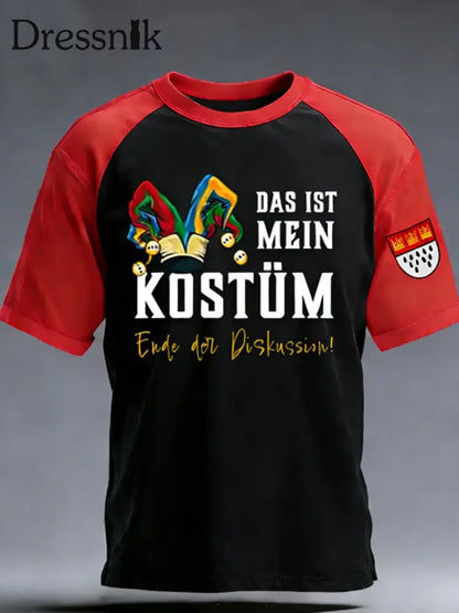 Kurzarm-T-Shirt Kölner Karneval für Herren Schwarz / S