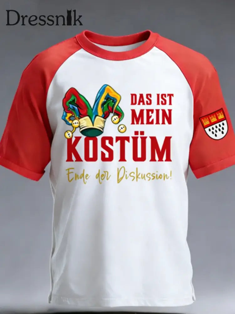 Kurzarm-T-Shirt Kölner Karneval für Herren Weiß / S