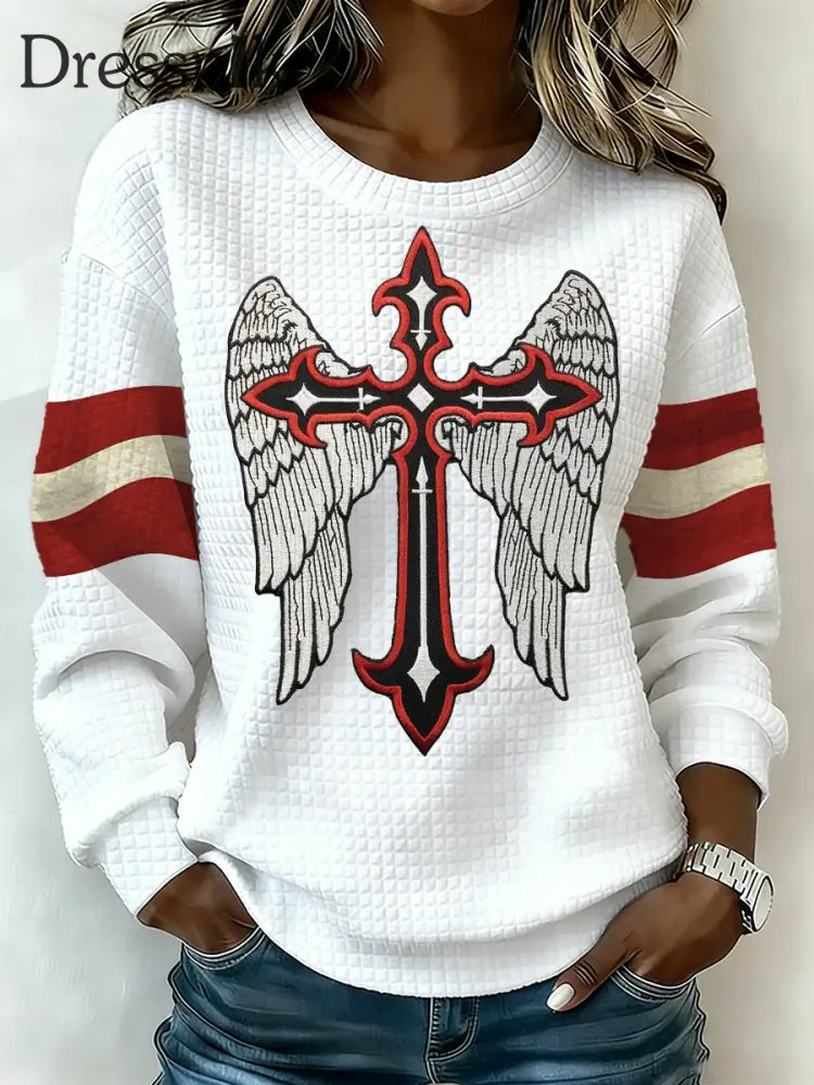 Langärmliges Damen hemd mit österreichisch inspirierter Print. A / S