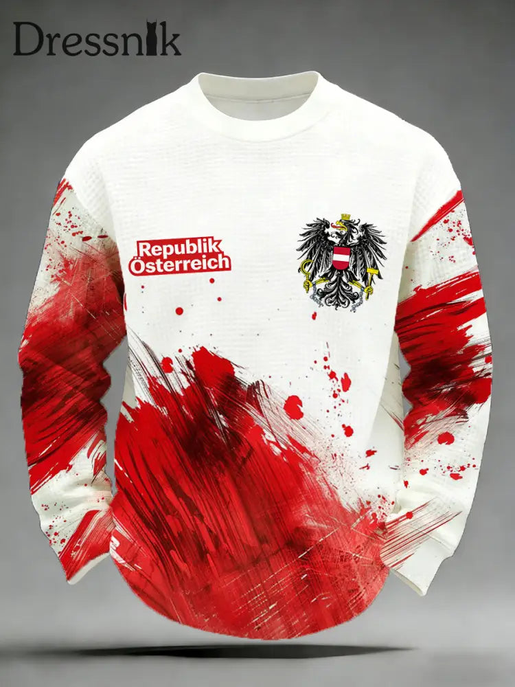 Langärmliges Herren hemd mit österreichisch inspirierter Print A / S