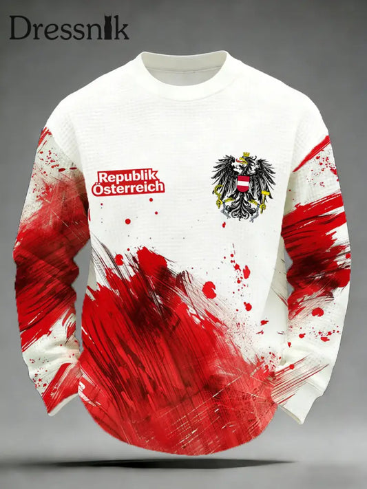 Langärmliges Herren hemd mit österreichisch inspirierter Print A / S