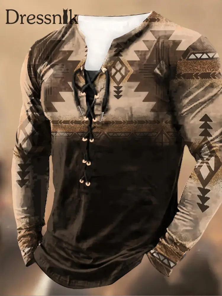 Langärmliges Herren-Lässiges Oberteil mit Kapuze Retro-Print Gelb / S