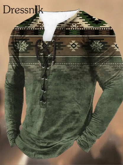 Langärmliges Herren-Lässiges Oberteil mit Kapuze Retro-Print Stil 10 / S