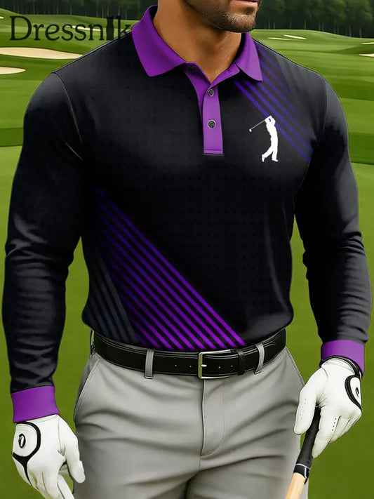 Langärmliges Polos hirt im Business-Stil für Männer Lila / S