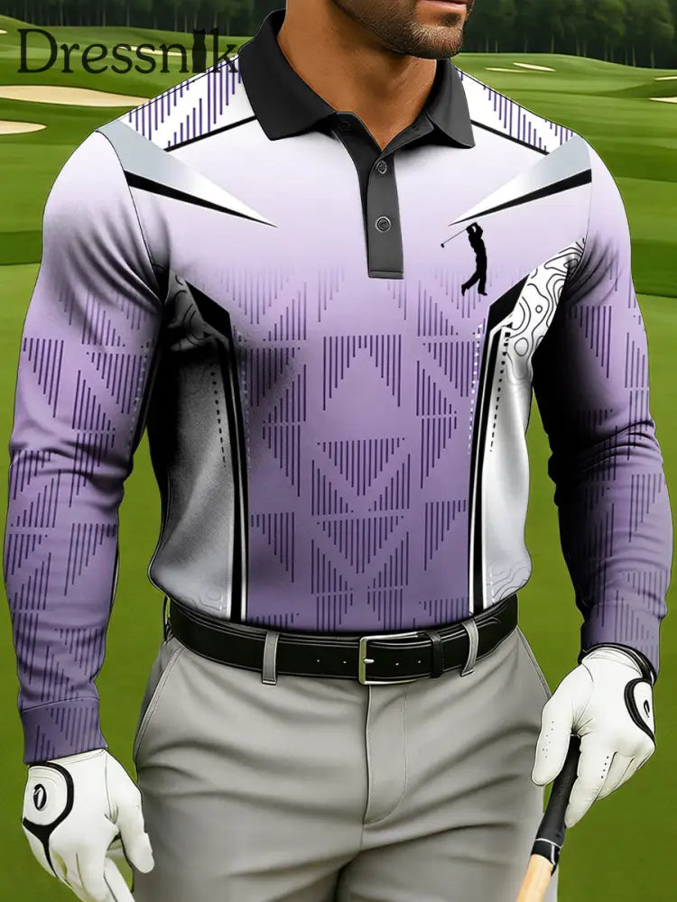 Langärmliges Polos hirt im Business-Stil für Männer Lila / S