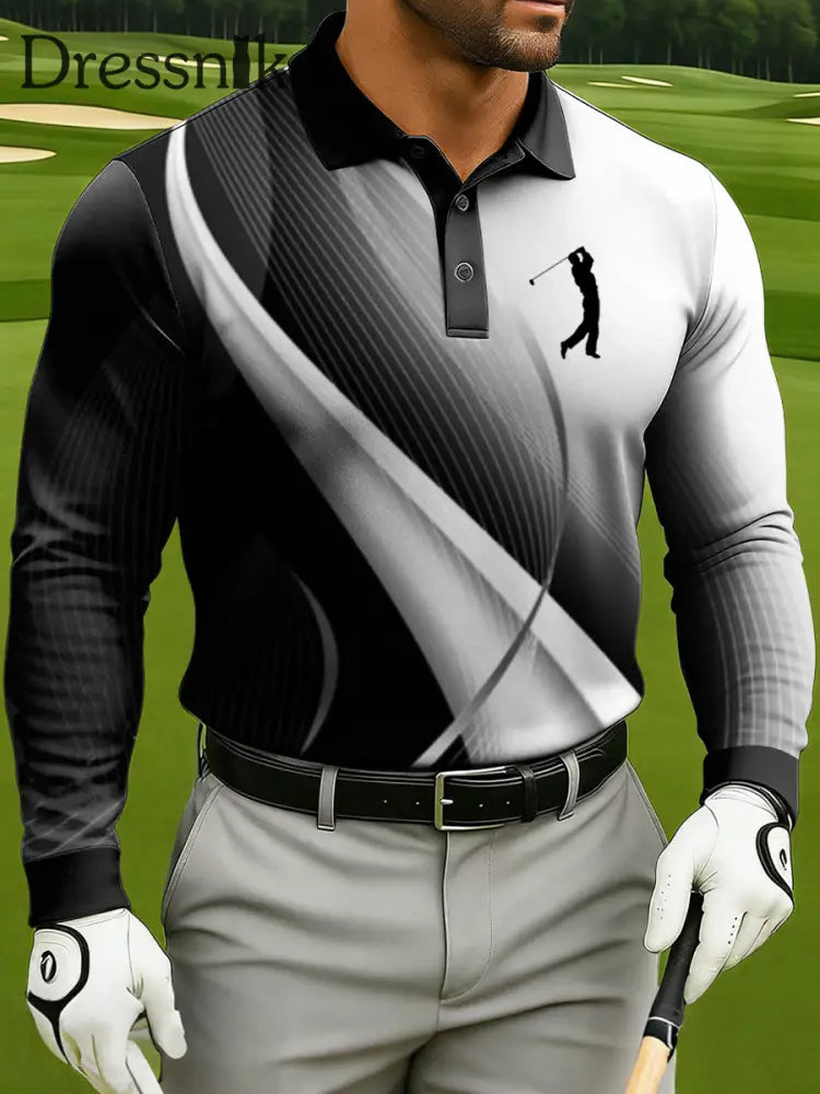 Langärmliges Polos hirt im Business-Stil für Männer Schwarz / S