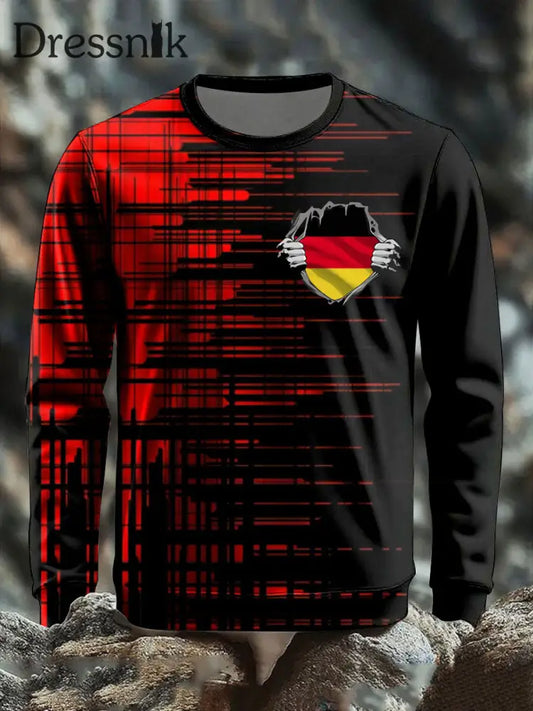 Langärmliges T-Shirt für Männer Deutschland bedruckt als bild / S