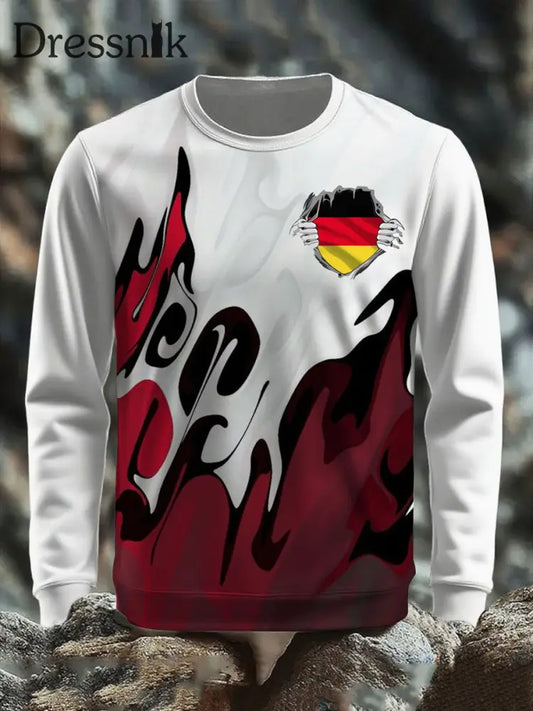 Langärmliges T-Shirt für Männer Deutschland bedruckt Rot / S