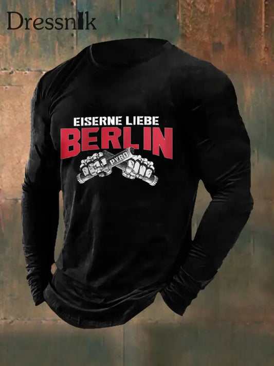 Langarm-T-Shirt für Herren Eiserne Liebe Berlin Schwarz / S
