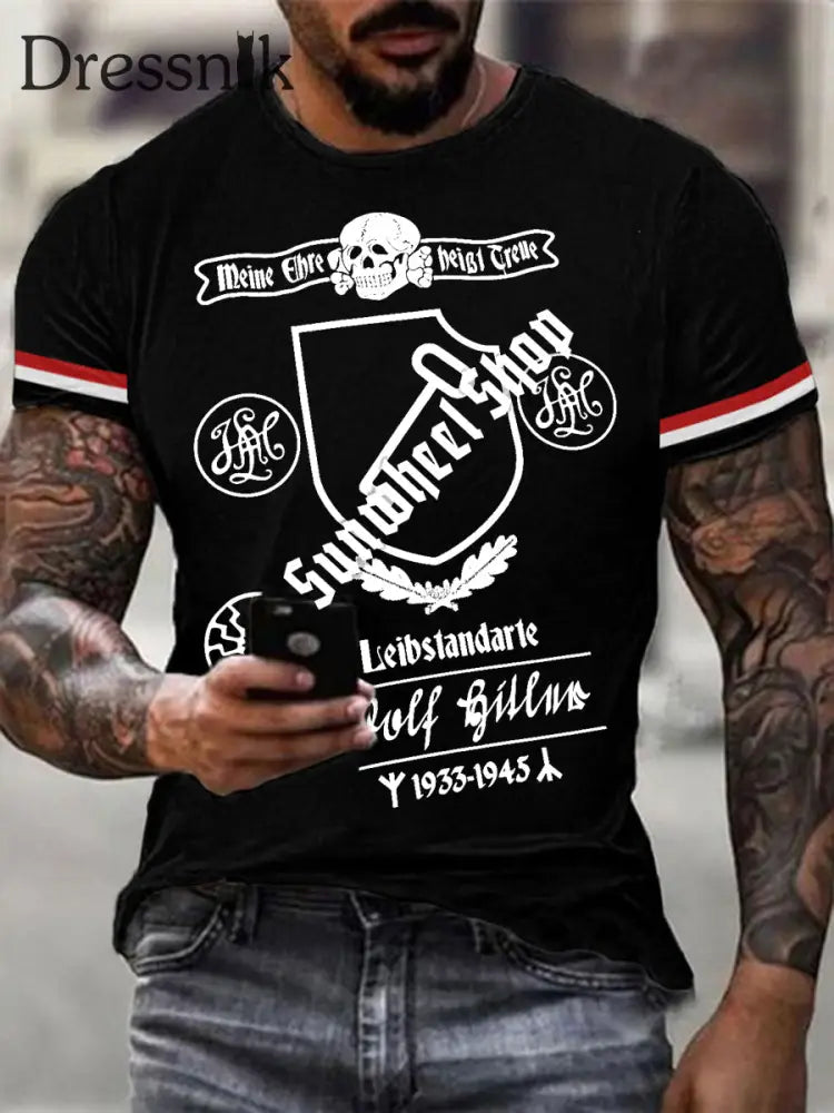 Leibs tandarte Deutschland Bedrucktes T-Shirt für Herren Schwarz / S
