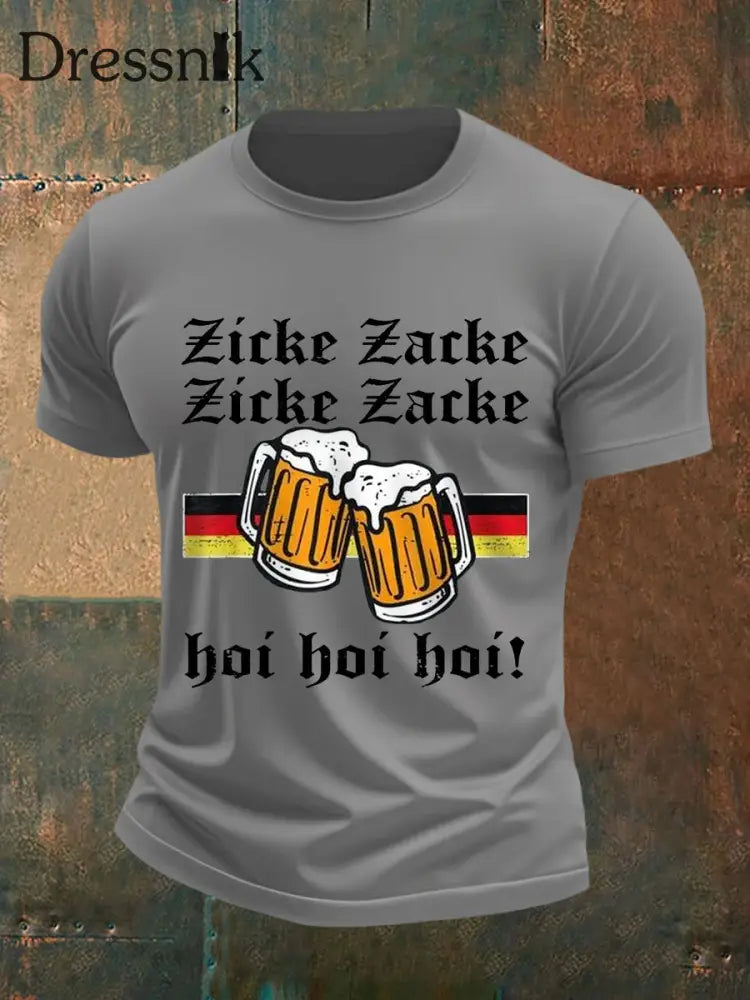 Lustige Bier liebhaber für Männer lässiges T-Shirt Hellgrau / S