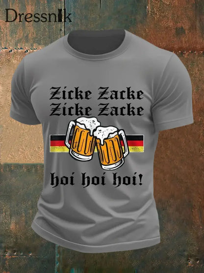 Lustige Bier liebhaber für Männer lässiges T-Shirt Hellgrau / S