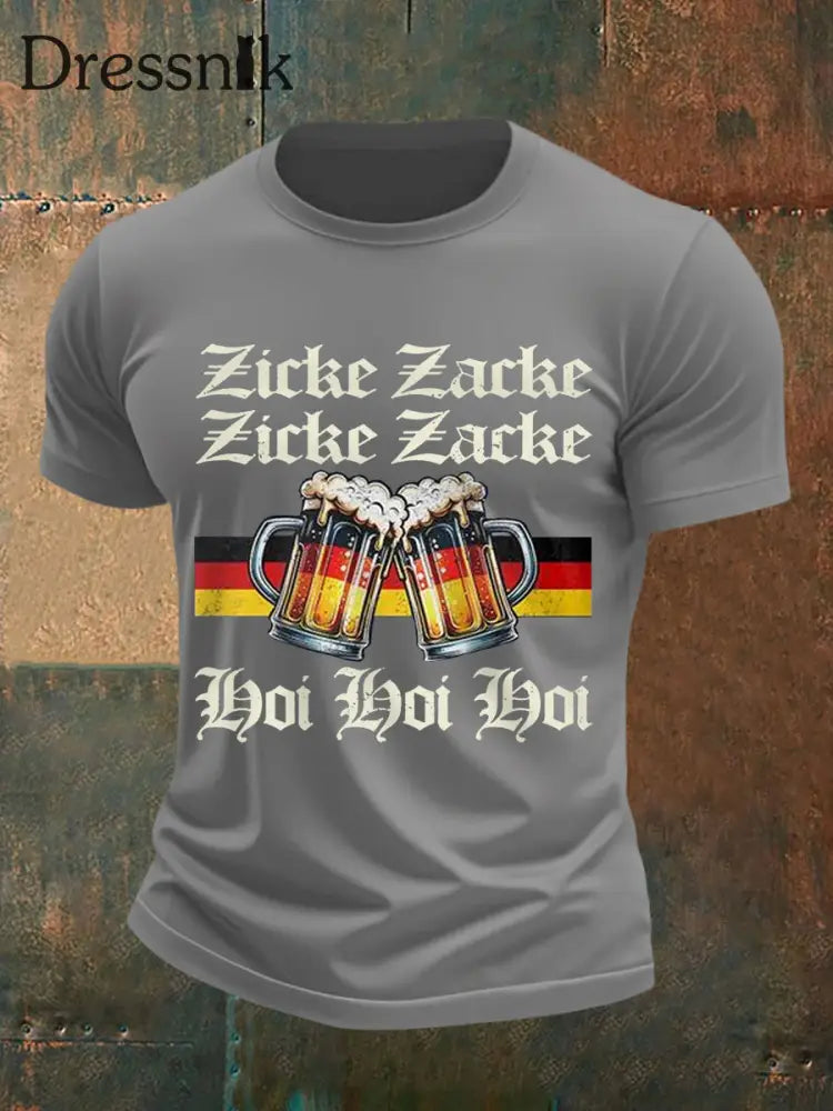 Lustige Bier liebhaber für Männer lässiges T-Shirt Hellgrau / S