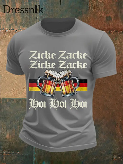 Lustige Bier liebhaber für Männer lässiges T-Shirt Hellgrau / S
