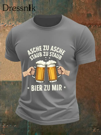 Lustige Bier liebhaber für Männer lässiges T-Shirt Hellgrau / S