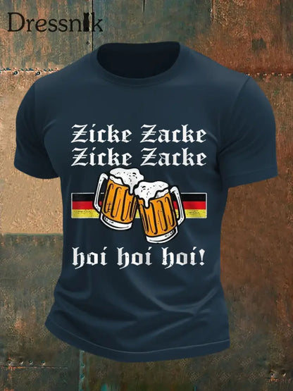 Lustige Bier liebhaber für Männer lässiges T-Shirt Marineblau / S