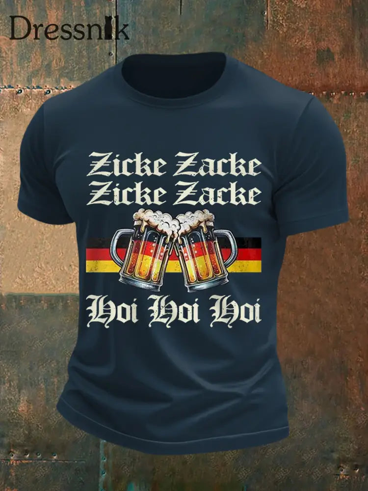 Lustige Bier liebhaber für Männer lässiges T-Shirt Marineblau / S