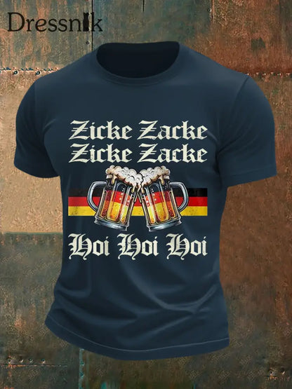 Lustige Bier liebhaber für Männer lässiges T-Shirt Marineblau / S